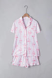 Preorder GSSO1944 Coquette Bows Pink Buttons Adult Women Pajamas Set