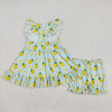 GSSO2026 Mama's main squeeze Lemon Girls Shorts Set