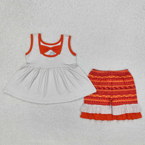 GSSO2057 Cartoon Movies Princess Girls Shorts Set