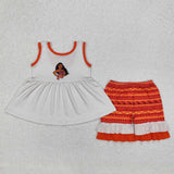 GSSO2057 Cartoon Movies Princess Girls Shorts Set