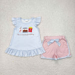 GSSO2274 Foods Red Dots Girls Shorts Set
