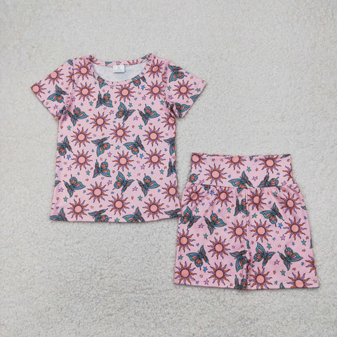 GSSO2437 Butterfly Sun Girls Shorts Set