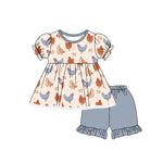 Preorder 05.16 GSSO2625 Farm Chick Flower Girls Shorts Set