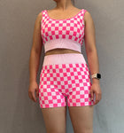 Preorder Colorful Plaid Adult Women Yoga Athletic Wear Set
