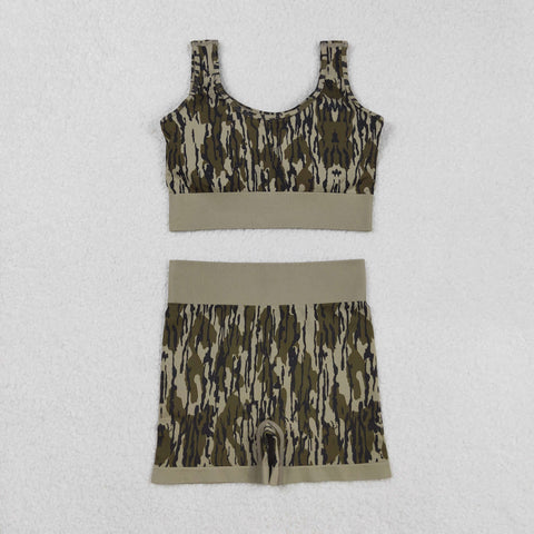 GSSO2701 Hunting Camo Yoga Sports Adult Women's Outfits