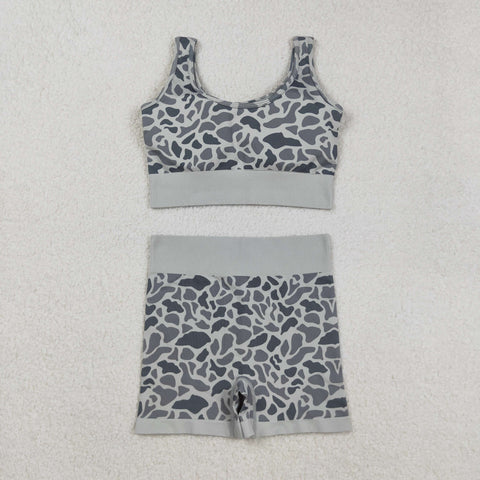 GSSO2702 Hunting Camo Gray Yoga Sports Adult Women's Outfits