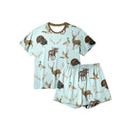 Preorder 10.09 MOQ 5 pcs GSSO2709 Hunting Mallard Ducks Girls Shorts Pajamas Set