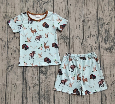 Preorder Samples GSSO2709 Hunting Mallard Ducks Girls Shorts Pajamas Set