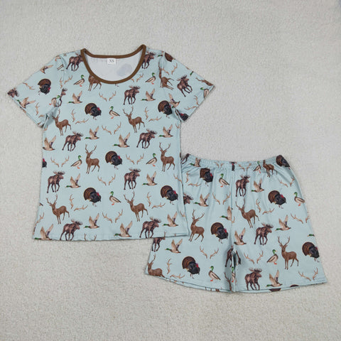 GSSO2711 Hunting  Mallard Ducks Adult Women's Pajamas Set