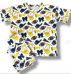 Preorder 10.23 MOQ 5 pcs GSSO2721 Go Team Touch Down Football Girls Shorts Set