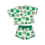 Preorder Samples GSSO2744 baby girls St Patrick's Day short sleeves short outfits