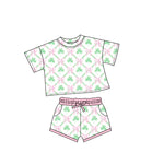 10.10 Pre-order GSSO2745 baby girls St Patrick's Day short sleeves short outfits