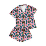 10.10  Pre-ordre GSSO2746 Adult women Lightning button short sleeves short pajamas