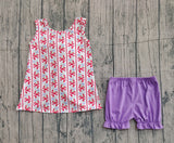Preorder Samples GSSO2785 Flower Bows Girls Shorts Set