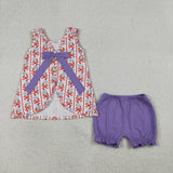GSSO2785 Flower Bows Girls Bloomers Set