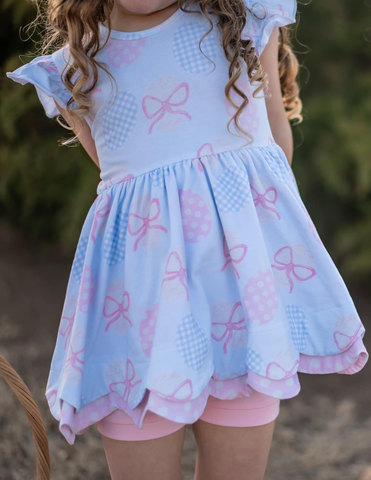 Preorder 12.06 MOQ 5 pcs GSSO2841 Easter Bunny Egg Girls Shorts Set