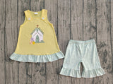 Preorder Samples GSSO2966 Embroidery Jesus Loves Me This I know Girls Shorts Set