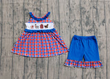 Preorder Samples GSSO3056 Embroidery Farm Animals Barn Girls Shorts Set