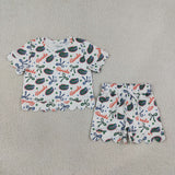 GSSO3249 University Team Florida Bows Scallop Edge Girls Shorts Set