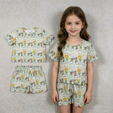 GSSO3283 Yes Jesus Loves Me Scallop Edge Girls Shorts Set