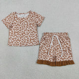 GSSO3292 Fashion Leopard Girls Shorts Set