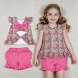GSSO3353 Colorful Flower Pink Girl's Dress