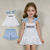 GSSO3480 Embroidery 4th of July Fireworks American Cutie Girls Shorts Outfits