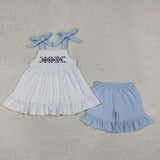 GSSO3480 Embroidery 4th of July Fireworks American Cutie Girls Shorts Outfits