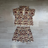 Preorder Samples GSSO3569 Hunting Camo Zipper Scallop Edge Girls Shorts Set