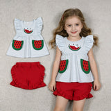 GSSO3636 Embroidery Watermelon Girls Shorts Outfits