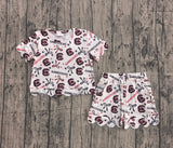 Preorder Samples GSSO3641 GSSO3561 University Team Scallop Edge Girls Shorts Set