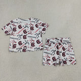 GSSO3641 School Team Scallop Edge Girls Shorts Set