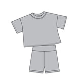 Preorder MOQ 5 Pcs Each Style Solid Color Colorful Cotton Girls Shorts Outfits
