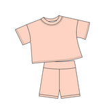 Preorder MOQ 5 Pcs Each Style Solid Color Colorful Cotton Girls Shorts Outfits