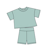 Preorder MOQ 5 Pcs Each Style Solid Color Colorful Cotton Girls Shorts Outfits