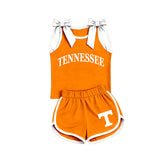 Preorder MOQ 5 Pcs Each Style Team Mascot Bows Girls Shorts Outfits