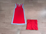 Preorder Samples GSSO3846 Solid Color Red Yoga Girl's Dress Shorts Set