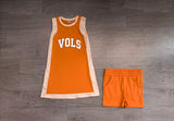 Preorder Samples GSSO3852 Offset Printing School Team VOLS Yoga Girl's Dress Shorts Set