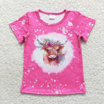 GT0212 Cow Flower Girl Shirt Top