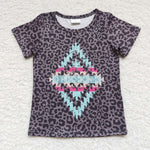 GT0239 Western Leopard Girl Shirt Top