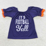 GT0275 It's football yall Purple sports top Girl Shirt Top