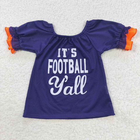 GT0275 It's football yall Purple sports top Girl Shirt Top