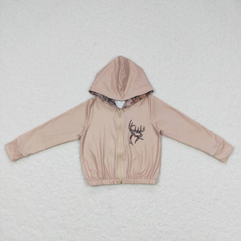 GLP0821 Hunting Deer Hoodie coat Flare Pants Girl's Set