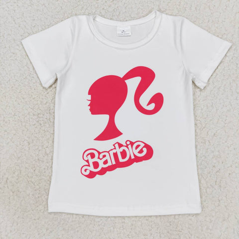 GT0344 Barbie White Girl Shirt Top