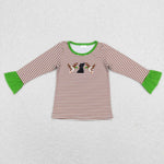 GT0367 Embroidery Mallard Dog Girl Shirt Top