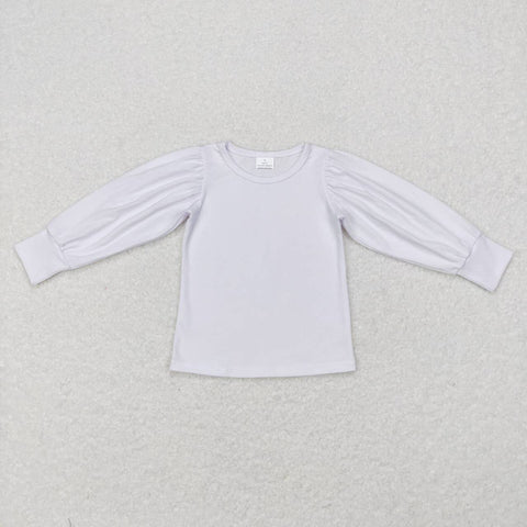 GT0370 White Cotton Cute Girl Kids Shirt Top