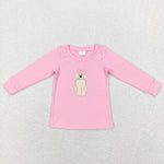 GT0408 Embroidery Dog Cute Kids Shirt Top