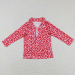 GLP1093 Pink Leopard Pullover Top With Pants 2 pcs Girl's Set