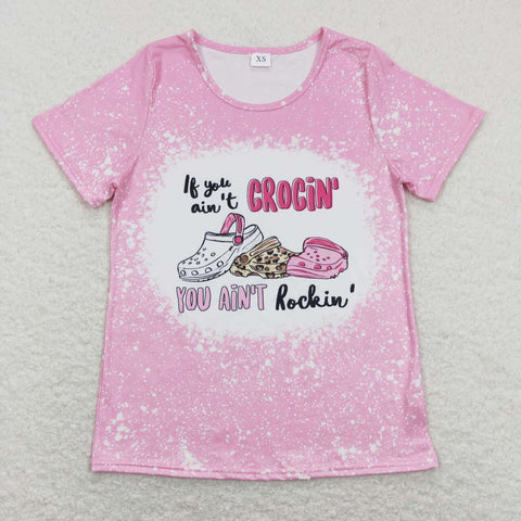 GT0444 Rockin Shoes Pink Adult's Shirt Top