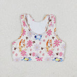 GSSO0900 Cartoon Flower Girls Shorts Set
